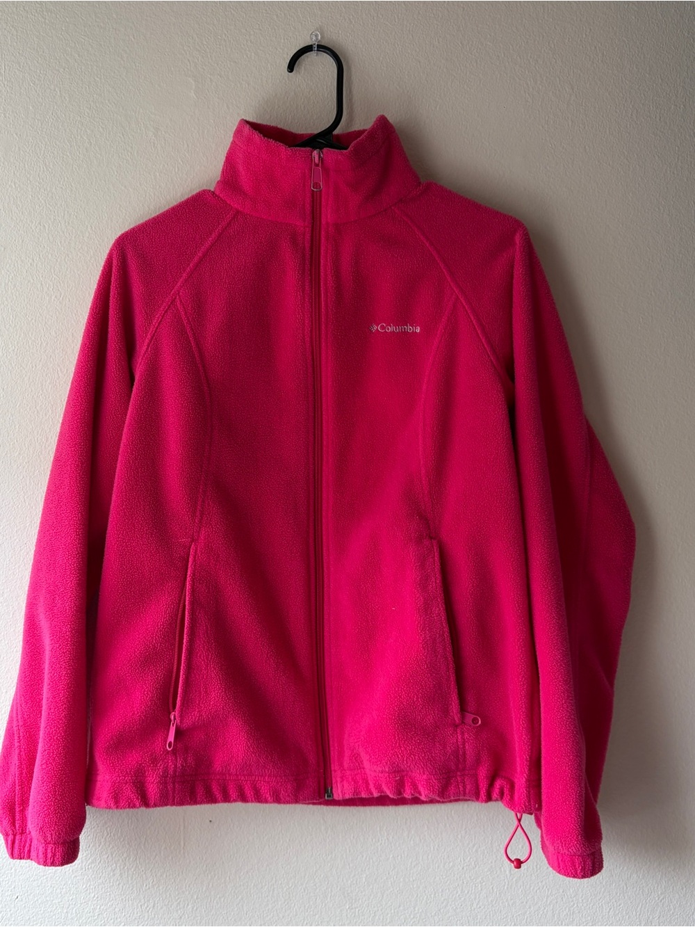Columbia Bright Pink Full-Zip Fleece Jacket